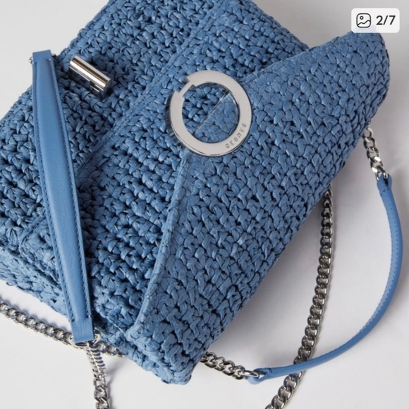 Sandro Raffia Yza Blue Bag - Picture 4 of 17
